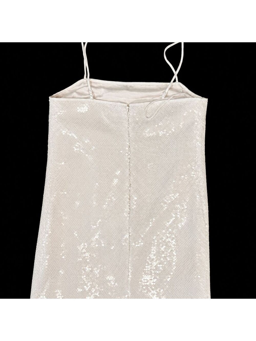 Abercrombie & Fitch White Sequin Mini Dress XS Bridal Bachelorette Party